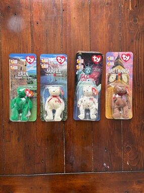 Ty International Beanie Baby Set - Ireland, UK, USA, Canada
